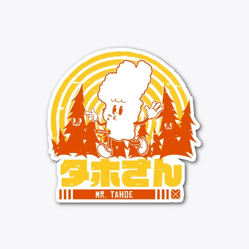 Mr. Lake Tahoe Sticker (Orange)